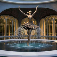 Sculpture de danseuse de ballet en bronze grandeur nature pour extérieur statue de fille dansante en laiton modèle personnalisé en métal