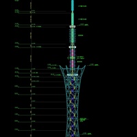 Tour de diffusion de télévision numérique DVB-T2 professionnelle avec structure en treillis d'acier Q345B pour la transmission de signal haute définition