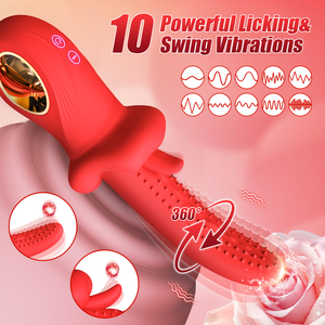 ソフトシリコン<span class=keywords><strong>G</strong></span>スポットバイブレーター、360度舌舐め振動とフラッピング機能付きクリトリスバイブレーター、女性向け大人のおもちゃ - Product Image 2