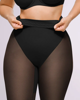 Legging Capri Gainant Taille Haute en Maille Effet Ventre Plat et Remonte-Fesses pour Femme