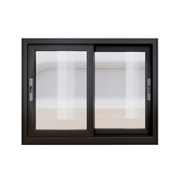 Ventana Corredera de Aluminio y Vidrio Templado, Económica, Resistente al Viento, a la Lluvia y al Polvo, Fácil de Instalar, para Habitación Infantil