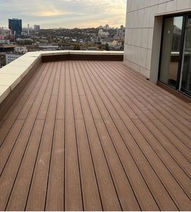 Planche de <span class=keywords><strong>terrasse</strong></span> en composite bois-plastique imperméable à l'eau, à grain de bois en relief 3D, pour patios, terrasses, piscines, jardins - Product Image 6