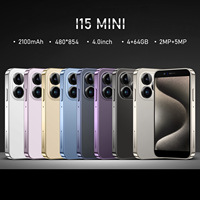 I15 Mini, el Teléfono Inteligente Más Reciente, 3G Desbloqueado, Pantalla de 4.0'', Android 8.1, Quad Core, 2+16GB, Doble SIM, Batería de 2000mAh, Teléfono Móvil Portátil
