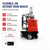 MDBOT Elektrikli Mobil Kaldırma Çalışma Platformu Jib 11.2m Dikey Mastlı Lift 200kg Taşıma Kapasiteli Güçlü Erişim Ekipmanı