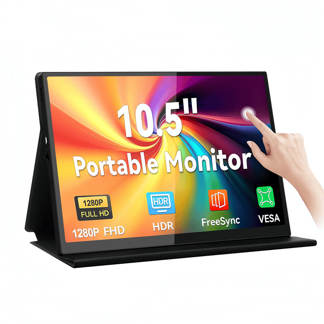 10.5inch 1920*1280P FHD 100% SRGB IPS Screen Display Touch Portable Sub Monitor for Switch,PS5,Raspberry Pi,Laptop