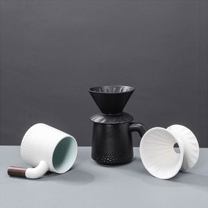 Juego de Tazas de Café y Té de Cerámica Ecológicas Modernas de Doble Uso, Filtro Creativo para Separar el Agua, Idea de Regalo Empresarial con Logotipo Personalizado - Product Image 3