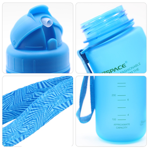Botella de Agua de Plástico Reutilizable de Diseño Bonito UZSPACE, Botellas de Agua de Plástico Tritan Libres de BPA con Pajita para Bebés, Niños y Escuela - Product Image 4