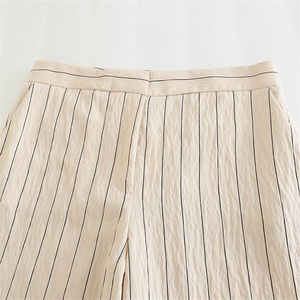 <span class=keywords><strong>Pantaloni</strong></span> TAOP&ZA 2023 Nuovi <span class=keywords><strong>Pantaloni</strong></span> da <span class=keywords><strong>Donna</strong></span> Eleganti Versatili a Vita Alta Slim Fit a Righe Dritti Casual 5247022 - Product Image 3