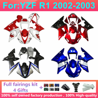 Kit de carénage complet moulé par injection pour moto, compatible avec Yamaha R1 YZF1000 YZFR1 YZF-R1 2002 2003 02 03, kits de carénages en plastique