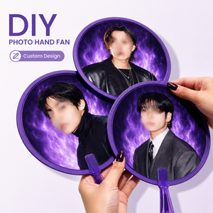Abanico Redondo Personalizado <span class=keywords><strong>de</strong></span> Bangtan Boys Kpop Idol con Impresión UV <span class=keywords><strong>de</strong></span> Doble Cara, Merchandising <span class=keywords><strong>de</strong></span> Apoyo para Conciertos, Regalos para Fans - Product Image 1