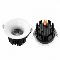 Plafonnier encastré LED moderne en aluminium 7W, orientable, anti-éblouissement, COB, CRI 90, IP20, garantie 5 ans
