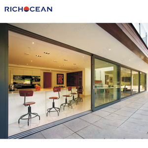 Porte coulissante anti-ouragan RICHOCEAN USA AS2047 pour extérieur, porte coulissante en aluminium à triple vitrage - Product Image 4