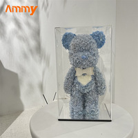 AM-PFE08 Ammy Valentines Cadeau Préservé Rose Violent Ours marée Jouer amour Or Doux Cool Multicolore Miroir Acrylique Ornements