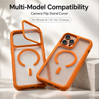 Casing Ponsel Logam TPU+PC Pengisian Daya Magnetik Cepat Mewah dengan Penyangga dan Anti Benturan untuk 18 Pro/Pro Max/17/16/15