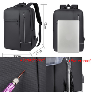 Sac à dos pour ordinateur portable Oxford antivol avec logo personnalisé, sac à la mode avec port USB, sac d'école imperméable pour hommes et femmes - Product Image 2