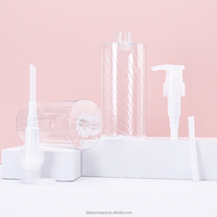 Bouteille de shampooing en plastique PETG de haute qualité, 350 ml, 450 ml, conteneur vide transparent avec pompe à lotion pour gel douche