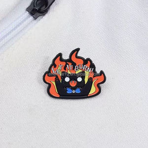 Lindo Anime llama esmalte broche alfileres dibujos animados insignia Pin <span class=keywords><strong>fuego</strong></span> broches palabras con fruta flor pirámide <span class=keywords><strong>Ángel</strong></span> para Halloween - Product Image 4