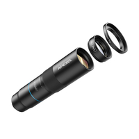 APEXEL Mobile Haute Qualité Verre ED 10X Télé-Macro Pro Objectif Double 2-en-1 Portable Téléobjectif Macro pour 15,16,17 Pro Max