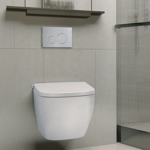 WC de salle de bain d'hôtel à siphon en S, avec bidet de toilette automatique pour lavage féminin et douchette E403 - Product Image 5