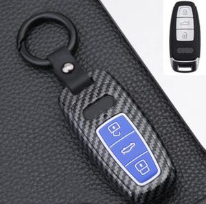 Étui de protection pour <span class=keywords><strong>clé</strong></span> de voiture à 3 boutons, style <span class=keywords><strong>carbone</strong></span>, pliable, 3 boutons, <span class=keywords><strong>coque</strong></span> de <span class=keywords><strong>clé</strong></span> en silicone <span class=keywords><strong>carbone</strong></span> pour <span class=keywords><strong>Audi</strong></span> - Product Image 6