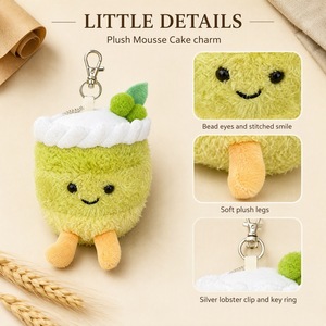 Peluche Gâteau Mousse Vert Sur Mesure en Velours Cristal avec Intérieur Rembourré, Ornement de Crèche, Cadeau pour Invités de Fête, Prix du Tirage au Sort - Product Image 3