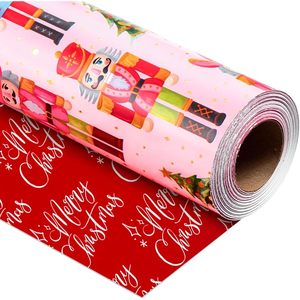 Pink <b>Nutcracker</b> Wrapping Paper 17 In X 33 Ft Christmas Gift Wrap Recyclable Single Side Craft Packaging Paper - Product Image 1