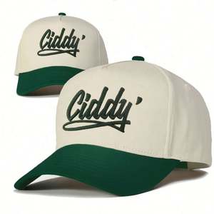 Gorro de Béisbol Deportivo Unisex de 5 Paneles, Bordado en Algodón, de Dos Tonos, para las Cuatro Estaciones, en Oferta - Product Image 1