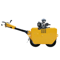Prix d'usine Mini compacteur routier portatif à double tambour à moteur diesel et essence, petit rouleau compresseur autoporté