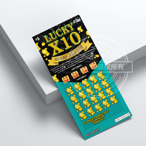 บัตรลอตเตอรีแบบปรับแต่งได้พิมพ์แบบขูดปิดสลากกินแบ่งออกแบบได้ฟรีป้องกันการปลอมแปลง - Product Image 2