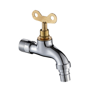 Robinet mural extérieur antivol en alliage de zinc verrouillable, 4 points, eau froide, ouverture rapide, chromé - Product Image 4