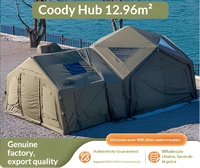 Module de camping pour hébergement de nuit, tente gonflable écologique quatre saisons, grande tente d'événement avec trois chambres et un salon