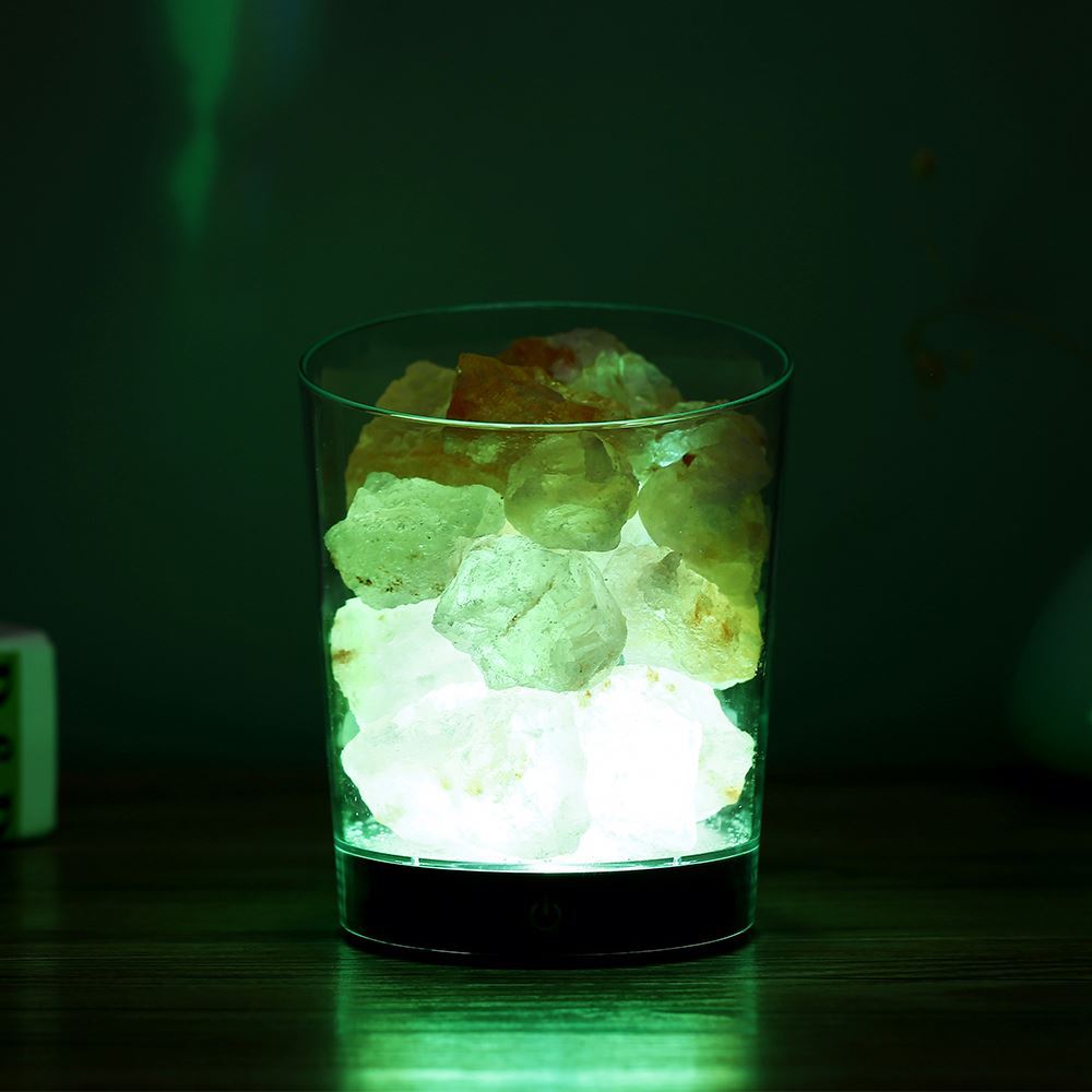 Offre Spéciale Coloré Lumières Table USB LED Himalaya Cristal De Roche Sel Lampe