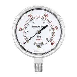 Manomètre basse pression Ye60bf à diaphragme en acier inoxydable, mesure de la pression du gaz de 0 à 10 Kpa - Product Image 1