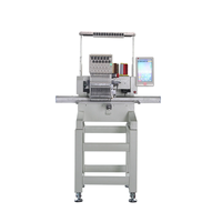 ZHIYU Nouvelle machine à broder informatisée automatique à tête unique 12 aiguilles pour casquettes et t-shirts, moteur haute performance 1200 tr/min