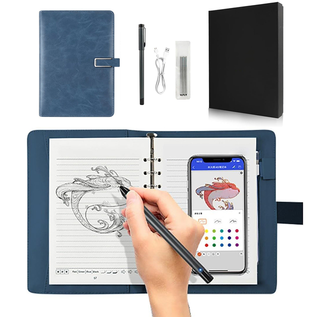 AI Smart Notebook Drawing AI Sketchbook Syncify Effect Map Language Translation Agenda AI Document A5 Notebook Luxury Sync Pen
