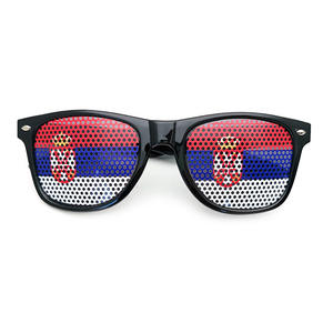 Drapeaux nationaux de haute qualité États-Unis Canada Mexique Lunettes Coupe du monde de football Produits de fête Impression de logo personnalisée Options multicolores - Product Image 6