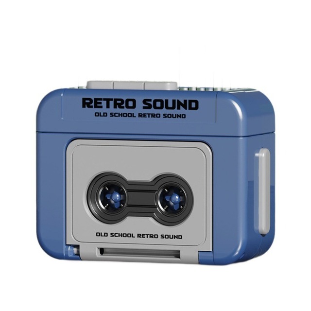 Creative Mini Tape Recorder Keychain Retro Cassette Player Portable Gift With Three Chinese Songs
