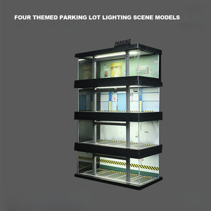 Modelo <span class=keywords><strong>de</strong></span> Escena <span class=keywords><strong>de</strong></span> Garaje <span class=keywords><strong>de</strong></span> Estacionamiento <span class=keywords><strong>de</strong></span> Autos a Escala 1:64 con Iluminación - Exhibición <span class=keywords><strong>de</strong></span> Almacenamiento <span class=keywords><strong>de</strong></span> Autos <span class=keywords><strong>de</strong></span> Aleación Realista - Product Image 2