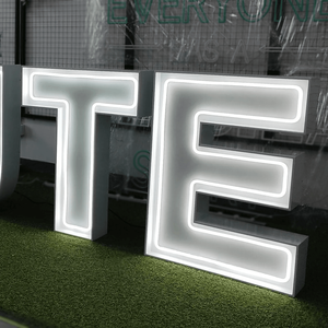 Distributori di eventi di lettere giganti 4ft Custom a forma di LED lettere tendone in metallo 3D <span class=keywords><strong>luce</strong></span> al Neon segnaletica azienda/negozio di pubblicità - Product Image 3