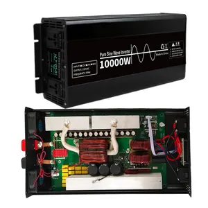 Onduleur à onde sinusoïdale pure 10000w 12v 24v 48v à 220v onduleur avec nano bobine