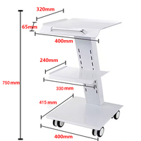 Chariot médical Great Life pour scanner dentaire, support de chariot, équipement de laboratoire, avec roues silencieuses et plateau porte-équipement