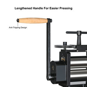 Máquina laminadora de 160 mm y 750 W para la fabricación de joyería de oro y plata, laminación de alambre plano y redondo con interruptor de avance y retroceso - Product Image 6