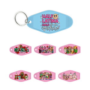 Half Latina Half <span class=keywords><strong>Conchita</strong></span> Cafecito Y Chisme alta calidad impermeable UV DTF pegatina para Motel Hotel llavero México bebida - Product Image 1