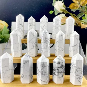 Hot Sale High Quality Spiritual Healing Howlite Tower For Home Decoration