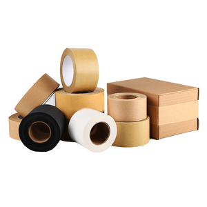 Kraft <strong>Brown</strong> 100m Self-Adhesive Paper <strong>Tape</strong> Single Sided Jumbo Roll Picture Frame Backing for Displaying Photos - Product Image 2