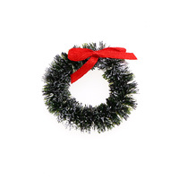 Accessoires de maison de poupée 1:12, 4 cm, accessoires de photographie, pendentif en forme de fleur, simulation de cercle de Noël, accessoires de maison de poupée, artisanat
