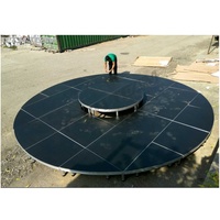 Structure de treillis de scène carrée/ronde en contreplaqué de 16 mm, couleur noir/rouge, certifiée TUV CE, portable pour événements