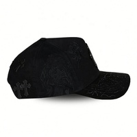 Casquettes de baseball en daim à 5 panneaux brodées, originales et authentiques, avec visière incurvée, pour hommes, avec logo en strass, style Porto Rico