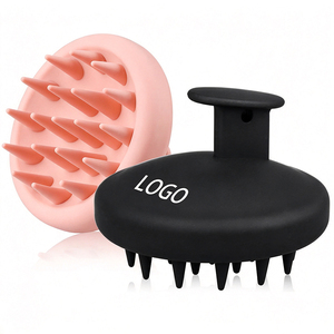 Spazzola per Shampoo in Silicone Morbido con Logo Personalizzato, Scrubber Esfoliante per la Crescita dei Capelli, Rimozione della Forfora, Massaggiatore per Doccia (Uso Bagnato e Asciutto) - Product Image 1