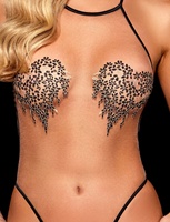 En gros Lingerie Teddy Body une pièce érotique pour femme, à col licou, à fines bretelles, en résille, transparente, très sexy